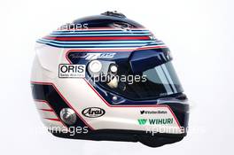 The helmet of Valtteri Bottas (FIN) Williams. 19.02.2015. Formula One Testing, Day One, Barcelona, Spain.