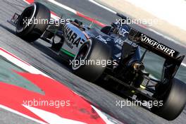 Sergio Perez (MEX), Sahara Force India  19.02.2015. Formula One Testing, Day One, Barcelona, Spain.