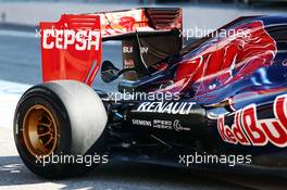Scuderia Toro Rosso STR10 rear wing detail. 19.02.2015. Formula One Testing, Day One, Barcelona, Spain.