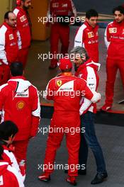 Kimi Raikkonen (FIN) Ferrari with Maurizio Arrivabene (ITA) Ferrari Team Principal. 19.02.2015. Formula One Testing, Day One, Barcelona, Spain.