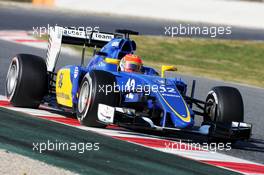 Felipe Nasr (BRA) Sauber C34. 19.02.2015. Formula One Testing, Day One, Barcelona, Spain.