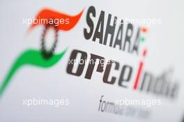 Sahara Force India F1 Team logo. 19.02.2015. Formula One Testing, Day One, Barcelona, Spain.