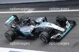 Nico Rosberg (GER) Mercedes AMG F1 W06. 27.02.2015. Formula One Testing, Day Two, Barcelona, Spain.