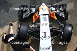 Nico Hulkenberg (GER) Sahara Force India F1 VJM08. 27.02.2015. Formula One Testing, Day Two, Barcelona, Spain.