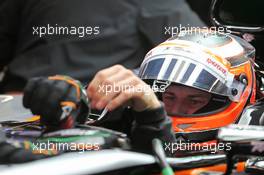 Nico Hulkenberg (GER) Sahara Force India F1 VJM08. 27.02.2015. Formula One Testing, Day Two, Barcelona, Spain.