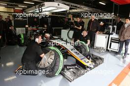 Nico Hulkenberg (GER) Sahara Force India F1 VJM08. 27.02.2015. Formula One Testing, Day Two, Barcelona, Spain.