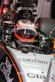 Nico Hulkenberg (GER) Sahara Force India F1 VJM08. 27.02.2015. Formula One Testing, Day Two, Barcelona, Spain.