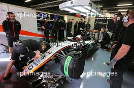 Nico Hulkenberg (GER) Sahara Force India F1 VJM08. 27.02.2015. Formula One Testing, Day Two, Barcelona, Spain.