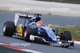 Felipe Nasr (BRA) Sauber C34. 27.02.2015. Formula One Testing, Day Two, Barcelona, Spain.