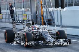 Daniil Kvyat (RUS) Red Bull Racing RB11 running sensor equipment. 27.02.2015. Formula One Testing, Day Two, Barcelona, Spain.