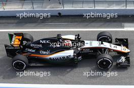 Nico Hulkenberg (GER) Sahara Force India F1 VJM08. 27.02.2015. Formula One Testing, Day Two, Barcelona, Spain.