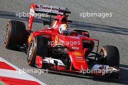 Sebastian Vettel (GER) Ferrari SF15-T. 27.02.2015. Formula One Testing, Day Two, Barcelona, Spain.