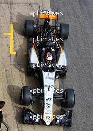 Nico Hulkenberg (GER) Sahara Force India F1 VJM08. 27.02.2015. Formula One Testing, Day Two, Barcelona, Spain.