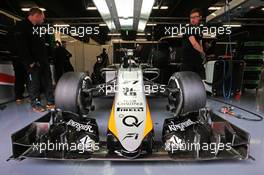 Nico Hulkenberg (GER) Sahara Force India F1 VJM08. 27.02.2015. Formula One Testing, Day Two, Barcelona, Spain.