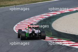 Max Verstappen (NLD) Scuderia Toro Rosso STR10 running flow-vis paint. 27.02.2015. Formula One Testing, Day Two, Barcelona, Spain.