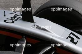 Sahara Force India F1 VJM08 nosecone detail. 27.02.2015. Formula One Testing, Day Two, Barcelona, Spain.