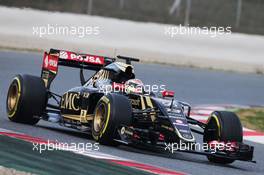 Pastor Maldonado (VEN) Lotus F1 E23. 27.02.2015. Formula One Testing, Day Two, Barcelona, Spain.