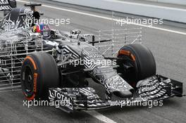 Daniil Kvyat (RUS) Red Bull Racing RB11 running sensor equipment. 27.02.2015. Formula One Testing, Day Two, Barcelona, Spain.