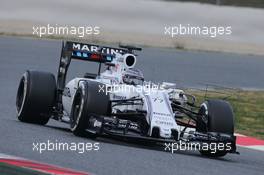 Valtteri Bottas (FIN) Williams FW37. 27.02.2015. Formula One Testing, Day Two, Barcelona, Spain.