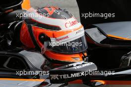 Nico Hulkenberg (GER) Sahara Force India F1 VJM08. 27.02.2015. Formula One Testing, Day Two, Barcelona, Spain.