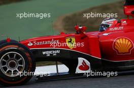 Kimi Raikkonen (FIN) Ferrari SF15-T. 28.02.2015. Formula One Testing, Day Three, Barcelona, Spain.