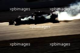 Carlos Sainz Jr (ESP) Scuderia Toro Rosso STR10 locks up under braking. 28.02.2015. Formula One Testing, Day Three, Barcelona, Spain.
