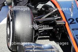 McLaren MP4-30 front suspension detail. 28.02.2015. Formula One Testing, Day Three, Barcelona, Spain.