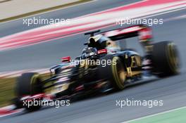 Romain Grosjean (FRA) Lotus F1 E23. 28.02.2015. Formula One Testing, Day Three, Barcelona, Spain.