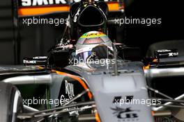 Sergio Perez (MEX), Sahara Force India  01.03.2015. Formula One Testing, Day Four, Barcelona, Spain.