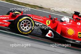 Sebastian Vettel (GER) Ferrari SF15-T. 01.03.2015. Formula One Testing, Day Four, Barcelona, Spain.