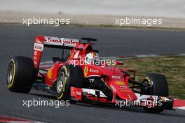 Sebastian Vettel (GER) Ferrari SF15-T. 01.03.2015. Formula One Testing, Day Four, Barcelona, Spain.