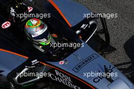 Sergio Perez (MEX) Sahara Force India F1 VJM08. 01.03.2015. Formula One Testing, Day Four, Barcelona, Spain.