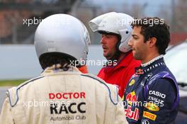 Daniel Ricciardo (AUS) Red Bull Racing stops on the circuit. 01.03.2015. Formula One Testing, Day Four, Barcelona, Spain.