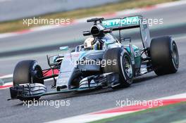 Lewis Hamilton (GBR) Mercedes AMG F1 W06. 26.02.2015. Formula One Testing, Day One, Barcelona, Spain.