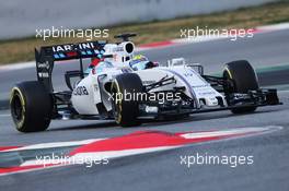 Felipe Massa (BRA) Williams FW37. 26.02.2015. Formula One Testing, Day One, Barcelona, Spain.