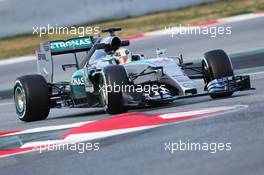 Lewis Hamilton (GBR) Mercedes AMG F1 W06. 26.02.2015. Formula One Testing, Day One, Barcelona, Spain.