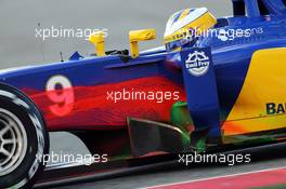 Marcus Ericsson (SWE) Sauber C34 running flow-vis paint. 26.02.2015. Formula One Testing, Day One, Barcelona, Spain.