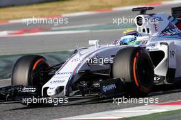 Felipe Massa (BRA) Williams FW37. 26.02.2015. Formula One Testing, Day One, Barcelona, Spain.