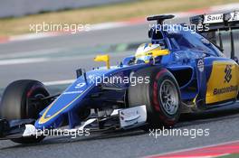 Marcus Ericsson (SWE) Sauber C34. 26.02.2015. Formula One Testing, Day One, Barcelona, Spain.