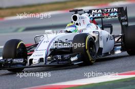 Felipe Massa (BRA) Williams FW37. 26.02.2015. Formula One Testing, Day One, Barcelona, Spain.