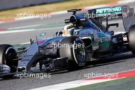 Lewis Hamilton (GBR) Mercedes AMG F1 W06. 26.02.2015. Formula One Testing, Day One, Barcelona, Spain.