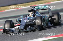 Lewis Hamilton (GBR) Mercedes AMG F1 W06. 26.02.2015. Formula One Testing, Day One, Barcelona, Spain.