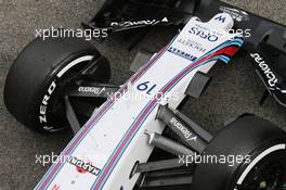 Williams FW37 front suspension detail. 26.02.2015. Formula One Testing, Day One, Barcelona, Spain.