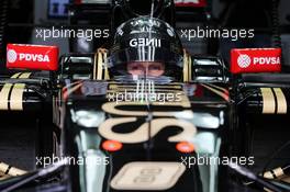 Romain Grosjean (FRA) Lotus F1 E23. 26.02.2015. Formula One Testing, Day One, Barcelona, Spain.