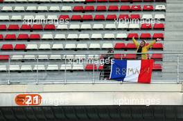 Fans of Romain Grosjean (FRA) Lotus F1 Team. 26.02.2015. Formula One Testing, Day One, Barcelona, Spain.