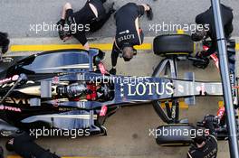 Romain Grosjean (FRA) Lotus F1 E23. 26.02.2015. Formula One Testing, Day One, Barcelona, Spain.