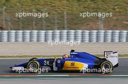 Raffaele Marciello (ITA) Sauber C34 Test And Reserve Driver running sensor equipment. 13.05.2015. Formula 1 Testing, Day Two, Barcelona, Spain, Wednesday.