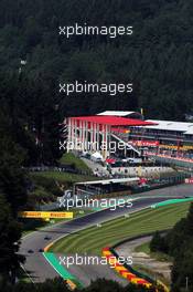 Lewis Hamilton (GBR) Mercedes AMG F1 W06 leads Jenson Button (GBR) McLaren MP4-30 and Marcus Ericsson (SWE) Sauber C34. 21.08.2015. Formula 1 World Championship, Rd 11, Belgian Grand Prix, Spa Francorchamps, Belgium, Practice Day.