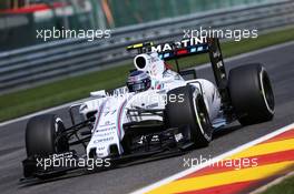 Valtteri Bottas (FIN) Williams FW37. 21.08.2015. Formula 1 World Championship, Rd 11, Belgian Grand Prix, Spa Francorchamps, Belgium, Practice Day.