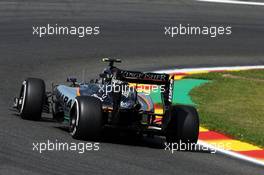 Sergio Perez (MEX) Sahara Force India F1 VJM08. 21.08.2015. Formula 1 World Championship, Rd 11, Belgian Grand Prix, Spa Francorchamps, Belgium, Practice Day.